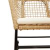 vidaXL Σετ Τραπεζαρίας Κήπου 3 τεμ. Καφέ Συνθ.Ρατάν/Γυαλί με Μαξιλάρια