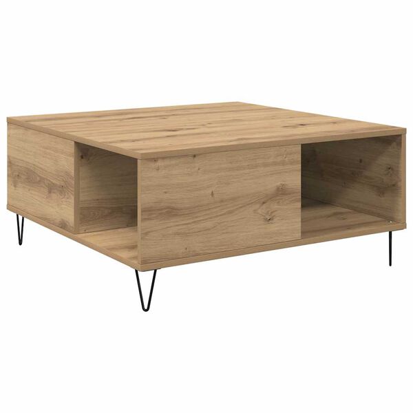 vidaXL Τραπεζάκι σαλονιού artisan δρυς 80 x 80 x 36.5 εκ