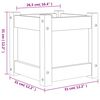 vidaXL Ζαρντινιέρα Καφέ 31 x 31 x 31 εκ. από Μασίφ Ξύλο Πεύκου