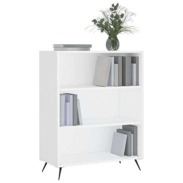 vidaXL Βιβλιοθήκη Λευκή 69,5 x 32,5 x 90 εκ. από Επεξεργασμένο Ξύλο