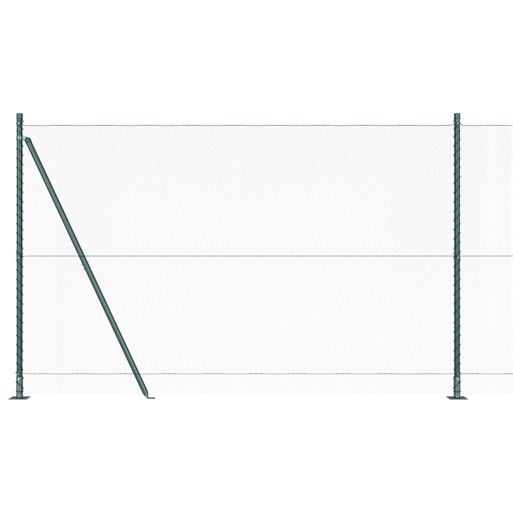 vidaXL Σετ Φράχτη Σετ 2 Πράσινο Μέταλλο, PVC 25 x 1.5 μ Ανθεκτικό