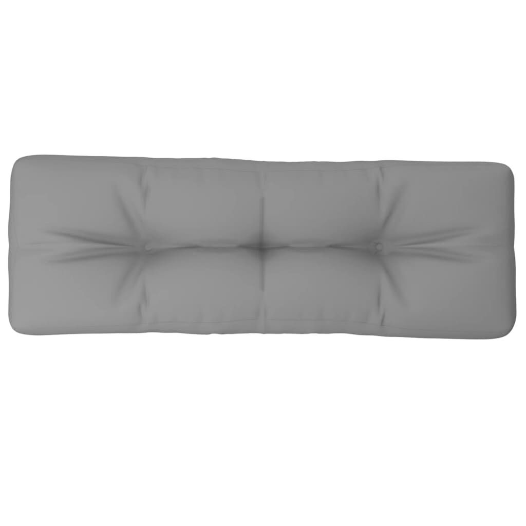 vidaXL Μαξιλάρι Παλέτας Γκρι 120 x 40 x 12 εκ. Υφασμάτινο