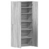 vidaXL Ντουλάπα Παπουτσιών Γκρι 80 x 35.5 x 180 εκ Επεξεργασμένο ξύλο
