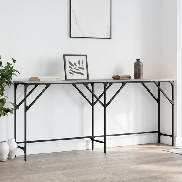 vidaXL Τραπέζι Κονσόλα Γκρι Sonoma 180x29x75 εκ. Επεξεργασμένο Ξύλο
