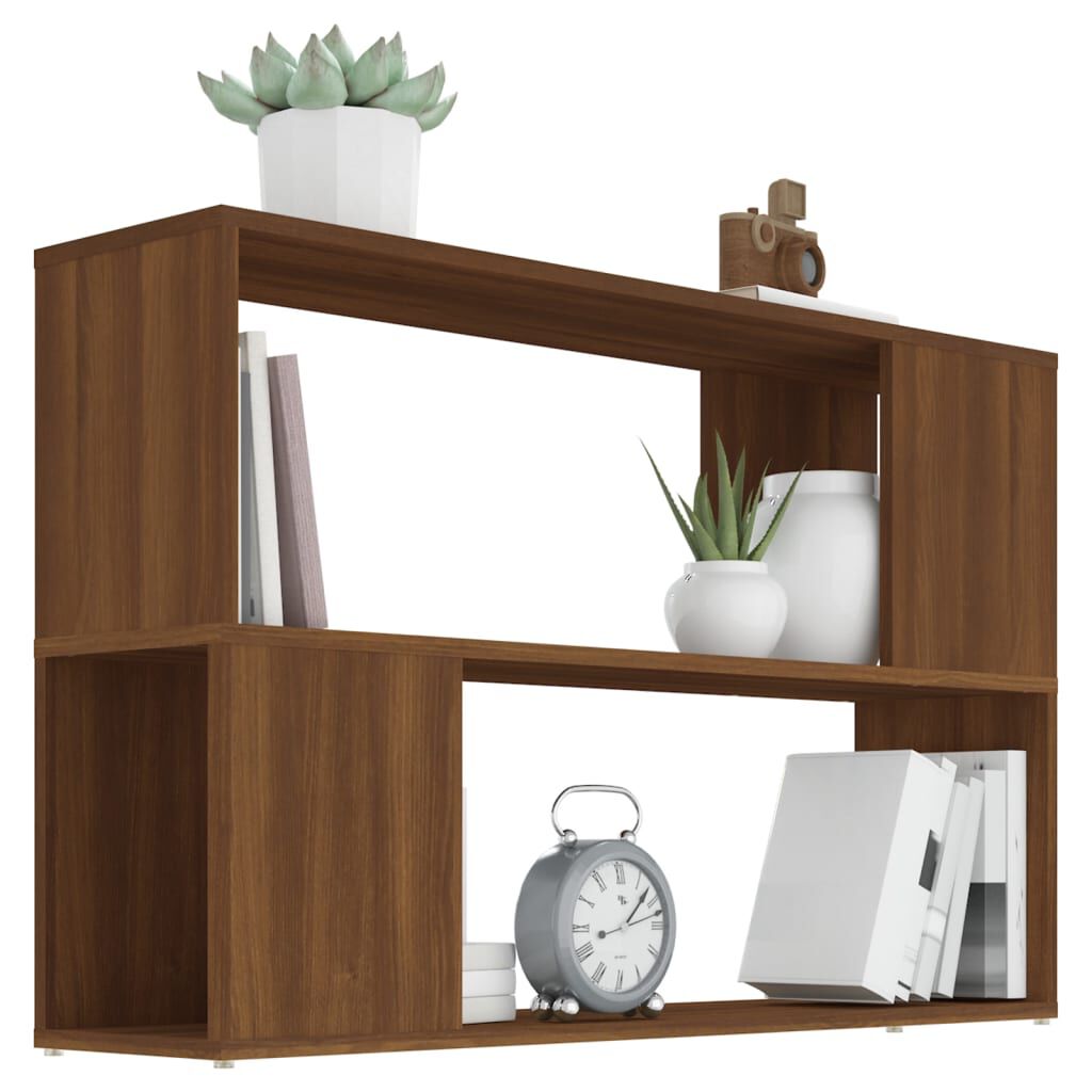 vidaXL Βιβλιοθήκη Καφέ Δρυς 100 x 24 x 63 εκ. από Επεξεργασμένο Ξύλο