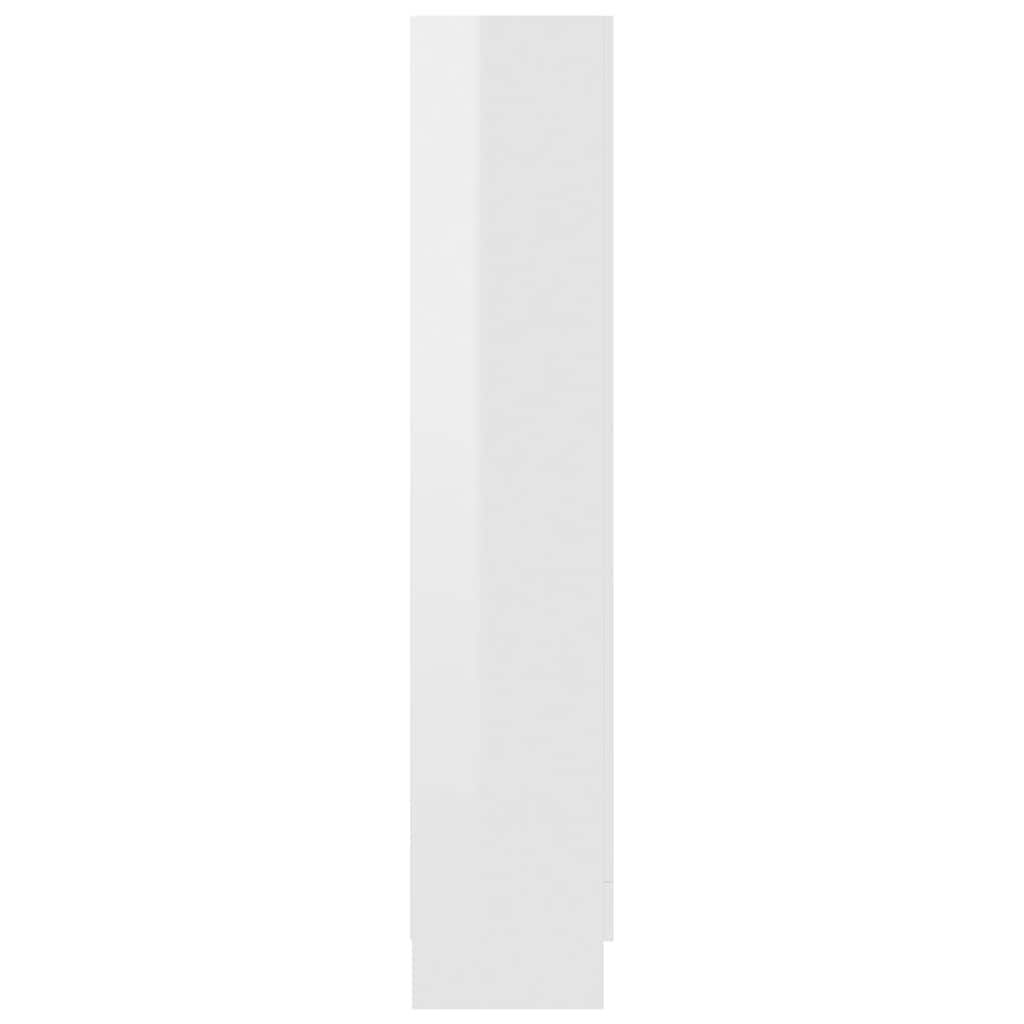 vidaXL Βιτρίνα Γυαλιστερό Λευκό 82,5 x 30,5 x 150 εκ. Επεξ. Ξύλο