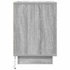 vidaXL Κομοδίνο με φώτα LED Γκρι Sonoma 38x34x50 cm