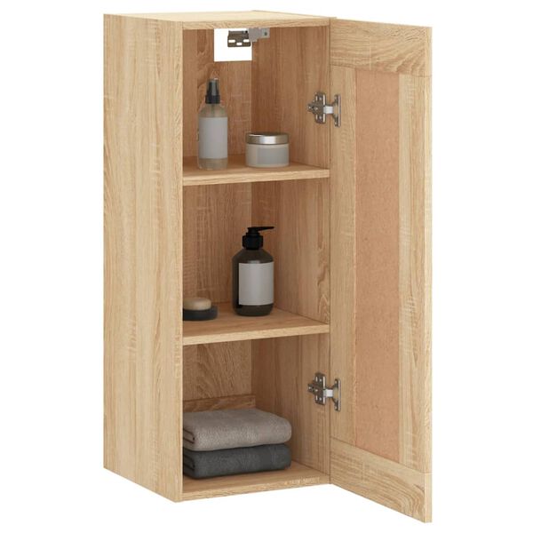 vidaXL Ντουλάπι Τοίχου Sonoma Δρυς 34,5 x 34 x 90 εκ. Επεξεργ. Ξύλο