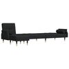vidaXL Καναπές Κρεβάτι Γωνιακός Μαύρος 271 x 140 x 70 εκ. Βελούδινος