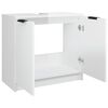 vidaXL Ντουλάπι Μπάνιου Γυαλιστερό Λευκό 64,5x33,5x59εκ. Επεξεργ. Ξύλο
