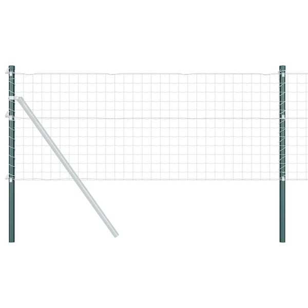 vidaXL Πό posts φράχτη 2 pcs Πράσινο 50 cm Ατσάλι με Επικάλυψη Πούδρας