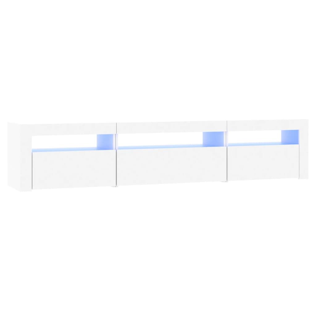 vidaXL Έπιπλο Τηλεόρασης με LED Λευκό 195x35x40 εκ.