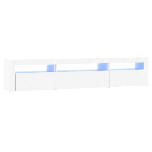vidaXL Έπιπλο Τηλεόρασης με LED Λευκό 195x35x40 εκ.