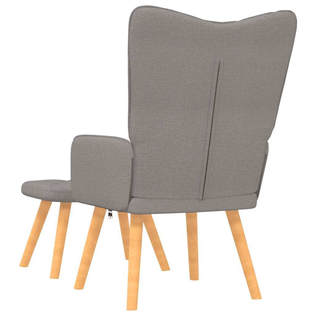 vidaXL Πολυθρόνα Relax Taupe Υφασμάτινη με Σκαμπό