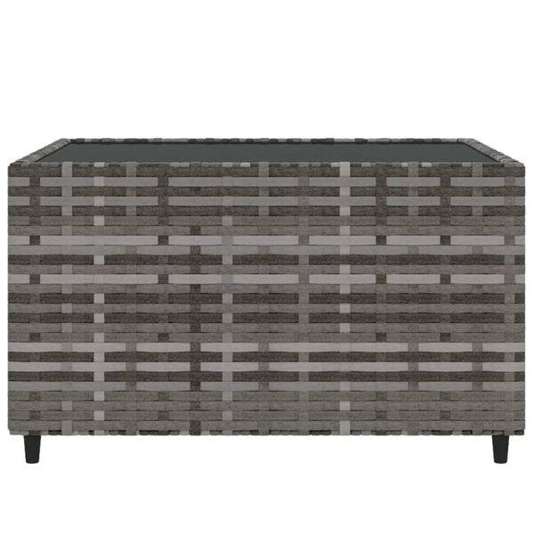 vidaXL Τραπέζάκι Κήπου Τετράγωνο Γκρι 50x50x30 εκ. από Συνθετικό Ρατάν