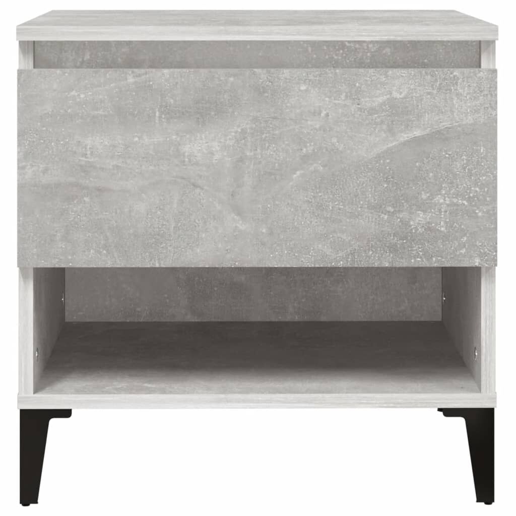 vidaXL Βοηθητικό Τραπέζι Γκρι Σκυροδ. 50x46x35 εκ. Επεξεργασμένο Ξύλο