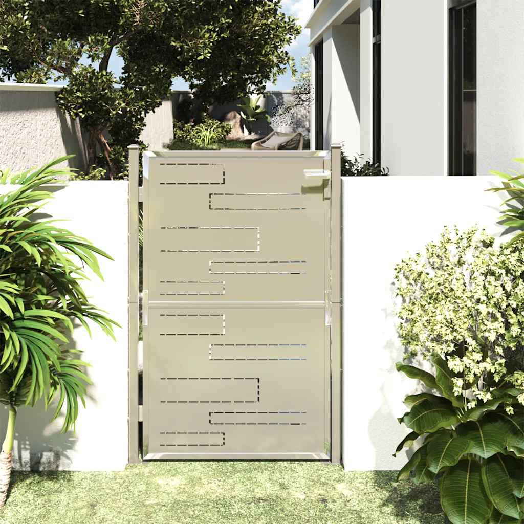 vidaXL Πόρτα Περίφραξης Κήπου 100 x 150 εκ. από Ανοξείδωτο Ατσάλι