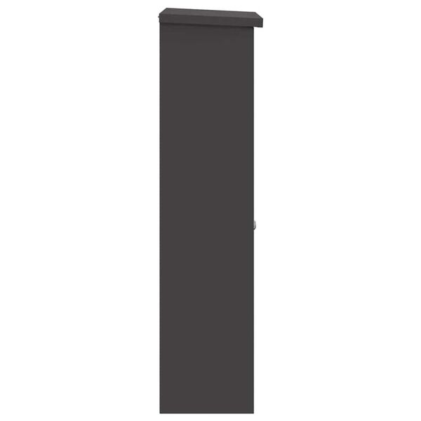 vidaXL Θυρίδα Πακέτων Μαύρο 44.5 x 29 x 110.5 εκ Ατσάλι