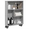 vidaXL Τρόλεϊ Αποθήκευσης Στενό Γκρι Sonoma 48x13x68 εκ. Επεξ. Ξύλο