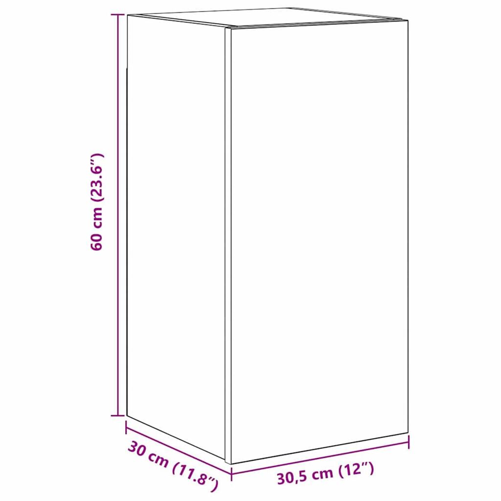 vidaXL Σετ επίπλου τηλεόρασης 7 pcs Μαύρη δρυς 80 x 30 x 30 εκ