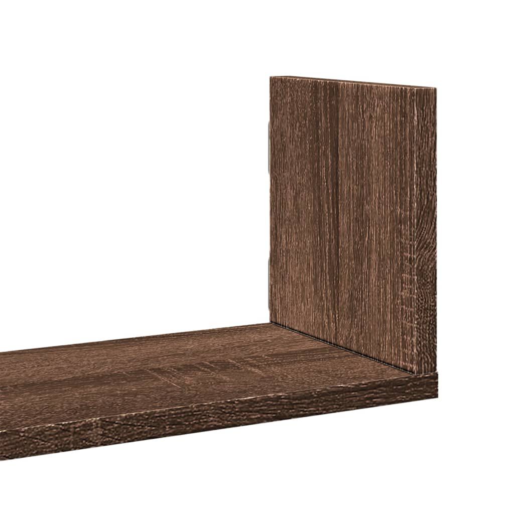 vidaXL Ραφιέρες Τοίχου 3 τεμ. Καφέ Δρυς 58x18x18εκ. Επεξεργασμένο Ξύλο