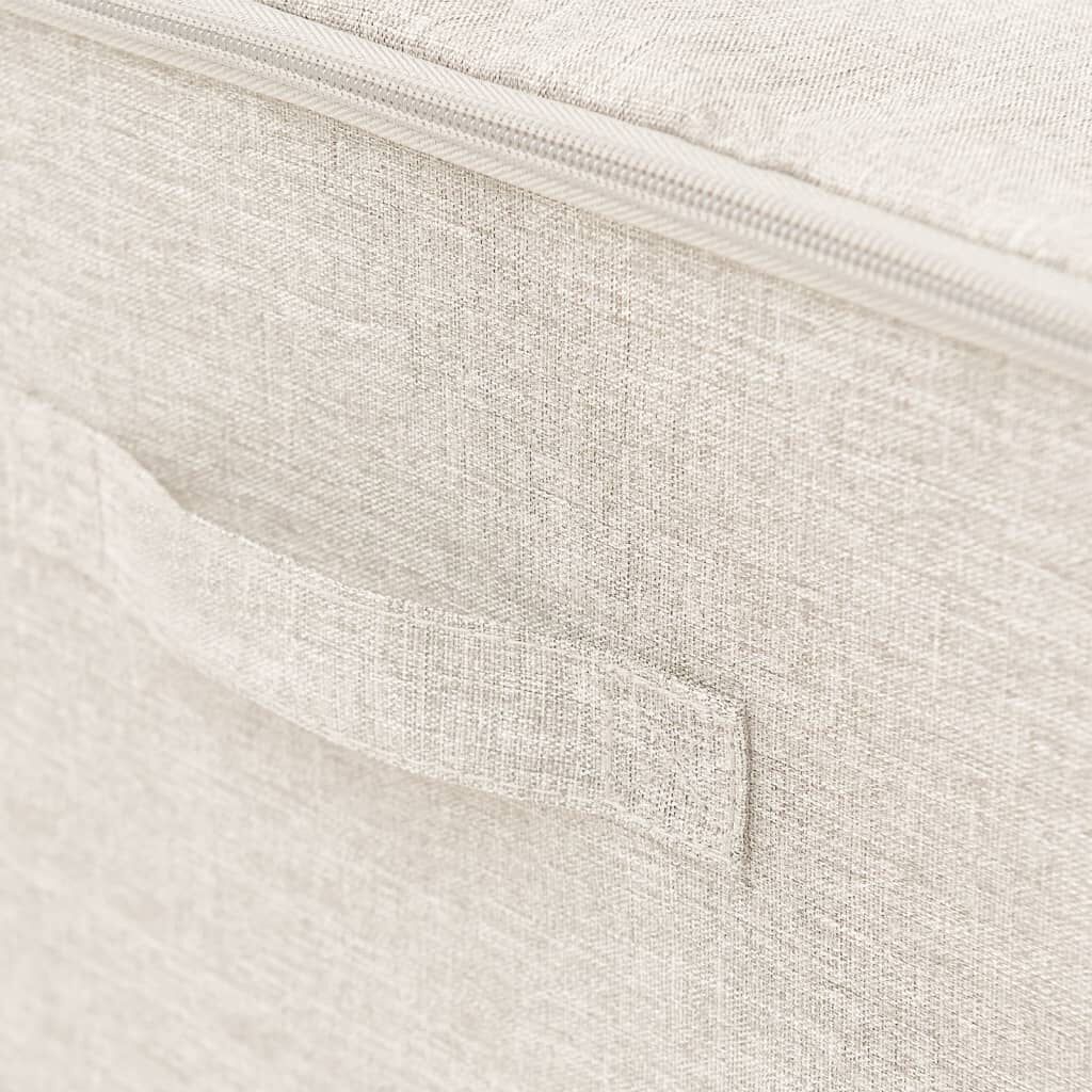 vidaXL Κουτιά Αποθήκευσης 2 τεμ. Κρεμ 43 x 34 x 23 εκ. Υφασμάτινα