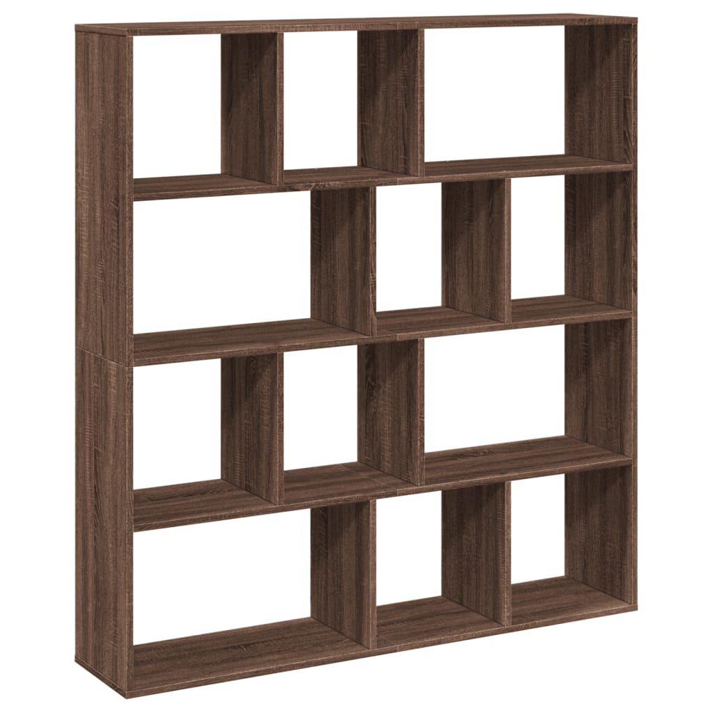 vidaXL Βιβλιοθήκη Καφέ Δρυς 132x29x141,5 εκ. από Επεξεργασμένο Ξύλο
