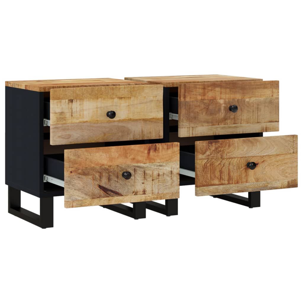 vidaXL Κομοδίνα 2 τεμ. 40 x 33 x 46 εκ. από Μασίφ Ξύλο Μάνγκο