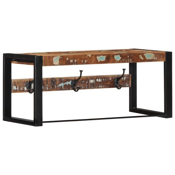 vidaXL Ράφι για παλτά Πολύχρωμο 80x35x35 cm Στερεό ξύλο αναγεννημένο