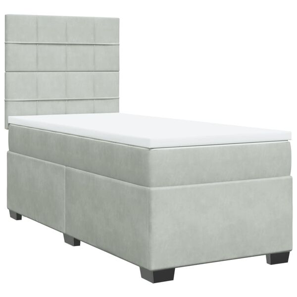 vidaXL &Kappa;&rho;&epsilon;&beta;ά&tau;&iota; Boxspring &mu;&epsilon; &Sigma;&tau;&rho;ώ&mu;&alpha; &Alpha;&nu;&omicron;&iota;&chi;&tau;ό &Gamma;&kappa;&rho;&iota; 90x190 &epsilon;&kappa;. &Beta;&epsilon;&lambda;&omicron;ύ&delta;&iota;&nu;&omicron;