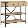 vidaXL Τραπέζι Κονσόλα Sonoma Δρυς 75x34,5x75 εκ. Επεξεργασμένο Ξύλο