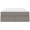 vidaXL Κρεβάτι με αποθηκευτικό χώρο και στρώμα Taupe 120 x 200 cm