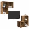 vidaXL Σετ επίπλου τηλεόρασης 4 pcs Παλαιό ξύλο 37 x 37 x 72 εκ