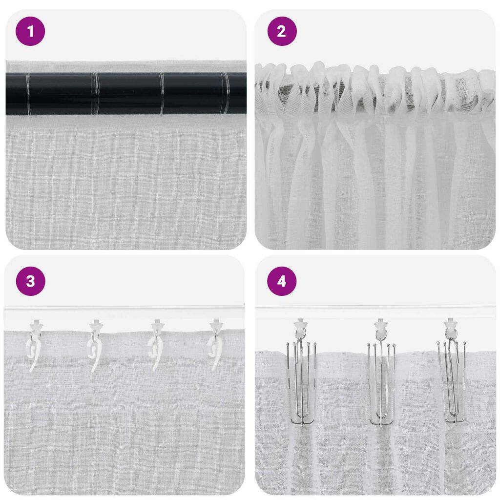 vidaXL Κουρτίνες 2 pcs Ανοιχτό γκρι 140 x 140 εκ. Πολυεστέρας