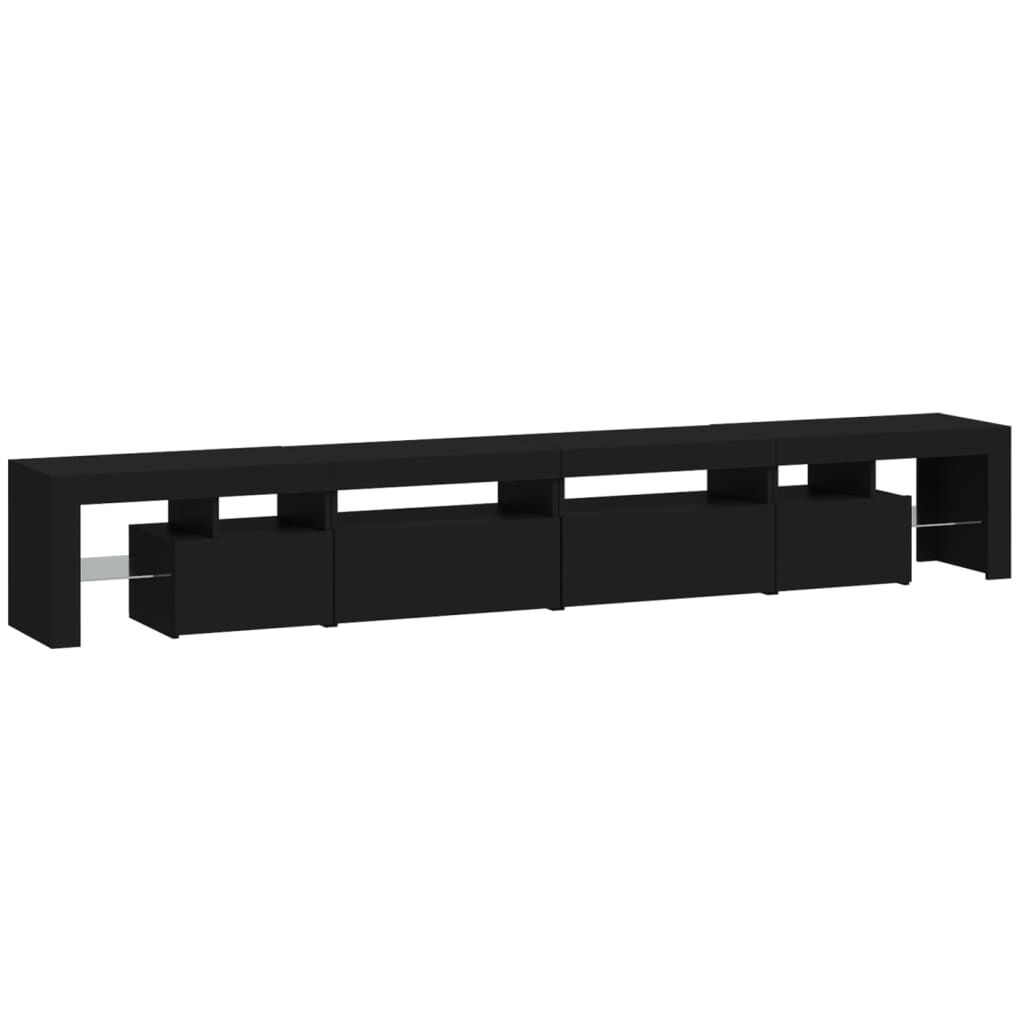 vidaXL Έπιπλο Τηλεόρασης με LED Μαύρο 260x36,5x40 εκ.