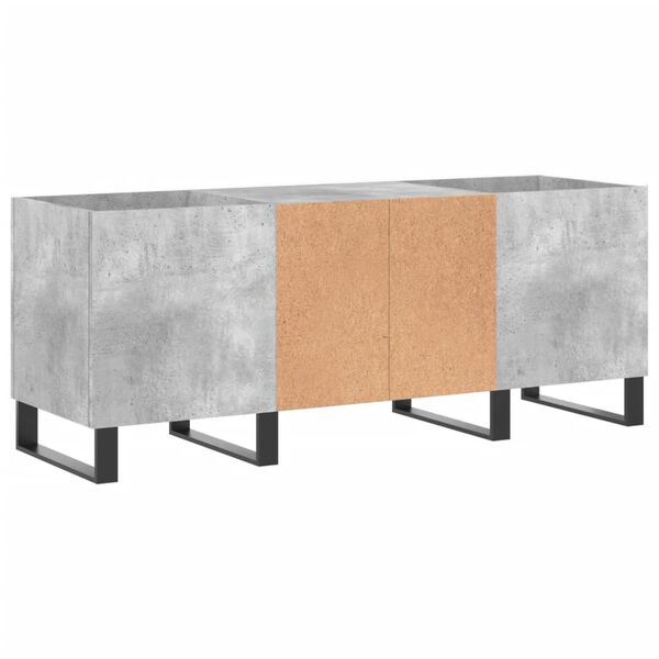 vidaXL Δισκοθήκη Γκρι Σκυροδέματος 121x38x48 εκ. Επεξεργασμένο Ξύλο