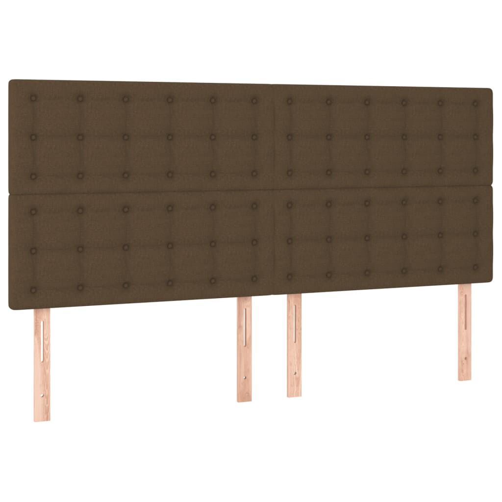 vidaXL Πλαίσιο Κρεβατιού με Κεφαλάρι Σκ. Καφέ 180x200 εκ. Υφασμάτινο