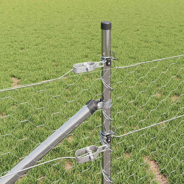 vidaXL &Phi;&rho;ά&chi;&tau;&eta;&sigmaf; &mu;&epsilon; &Sigma;&tau;ή&lambda;&epsilon;&sigmaf;. &Alpha;&sigma;&eta;&mu;ί 0.8 x 10 m &Alpha;&tau;&sigma;ά&lambda;&iota; &mu;&epsilon; &epsilon;&pi;&iota;&kappa;ά&lambda;&upsilon;&psi;&eta; PVC