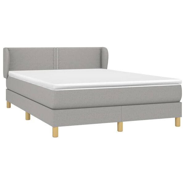 vidaXL &Kappa;&rho;&epsilon;&beta;ά&tau;&iota; Boxspring &mu;&epsilon; &Sigma;&tau;&rho;ώ&mu;&alpha; &Alpha;&nu;&omicron;&iota;&chi;&tau;ό &Gamma;&kappa;&rho;&iota; 140x190 &epsilon;&kappa;. &Upsilon;&phi;&alpha;&sigma;&mu;ά&tau;&iota;&nu;&omicron;