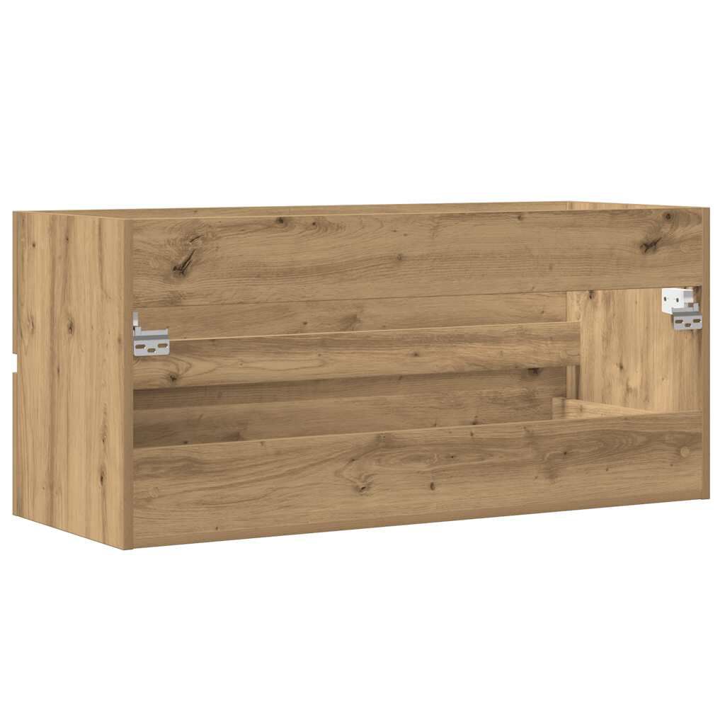 vidaXL Ντουλάπι Νιπτήρα Αρτισιανή Δρυς 100x38,5x45 εκ. Επεξ. Ξύλο