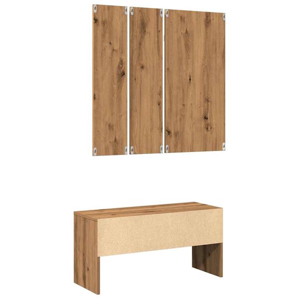 vidaXL σετ επίπλων διαδρόμου Artisan Oak Engineered Wood