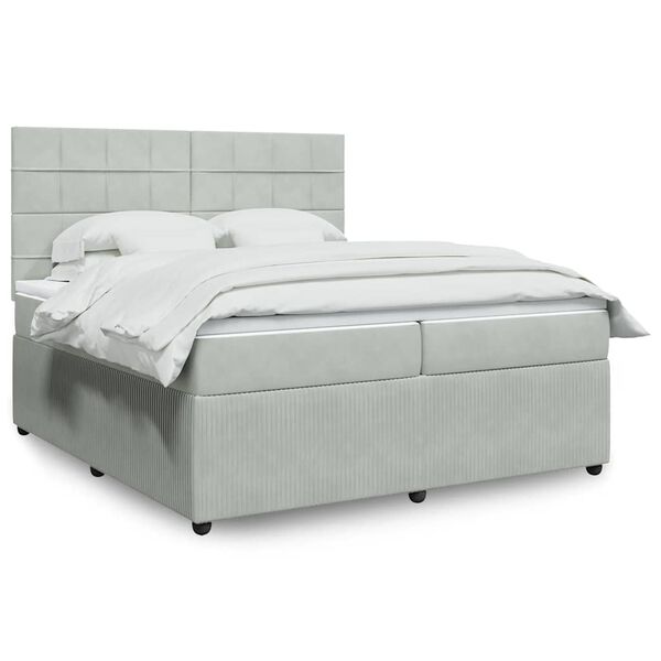 vidaXL &Kappa;&rho;&epsilon;&beta;ά&tau;&iota; Boxspring &mu;&epsilon; &Sigma;&tau;&rho;ώ&mu;&alpha; &Alpha;&nu;&omicron;&iota;&chi;&tau;ό &Gamma;&kappa;&rho;&iota; 200x200 &epsilon;&kappa;. &Beta;&epsilon;&lambda;&omicron;ύ&delta;&iota;&nu;&omicron;