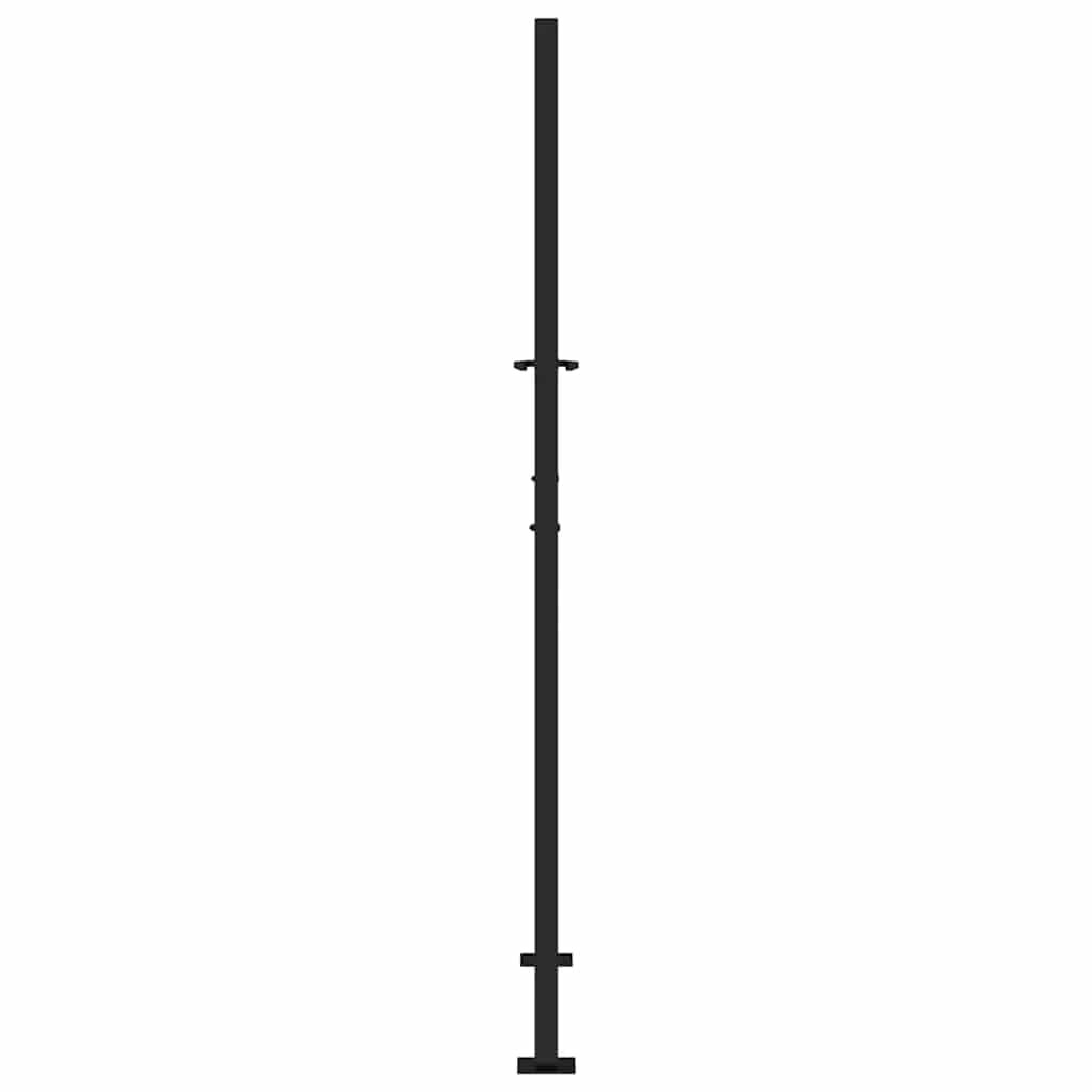 vidaXL Πύλη κήπου Μαύρη 105x180 cm Ατσάλινη φλόγα σχεδιασμού