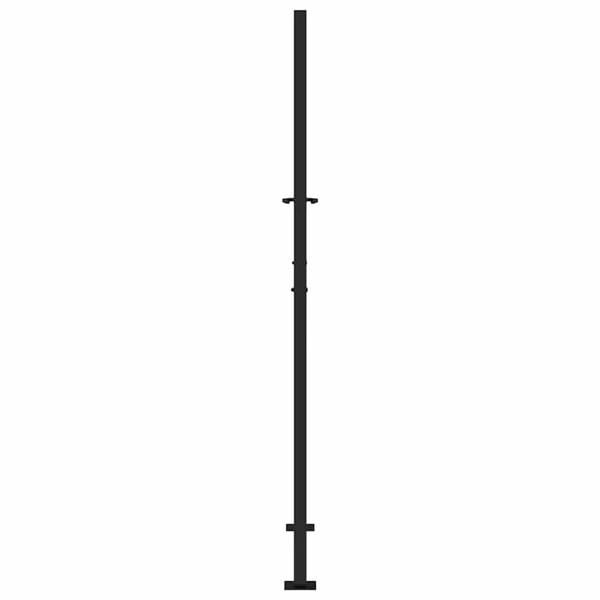 vidaXL Πύλη κήπου Μαύρη 105x180 cm Ατσάλινη φλόγα σχεδιασμού