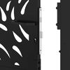 vidaXL Πύλη κήπου Μαύρη 105x180 cm Ατσάλινη φλόγα σχεδιασμού