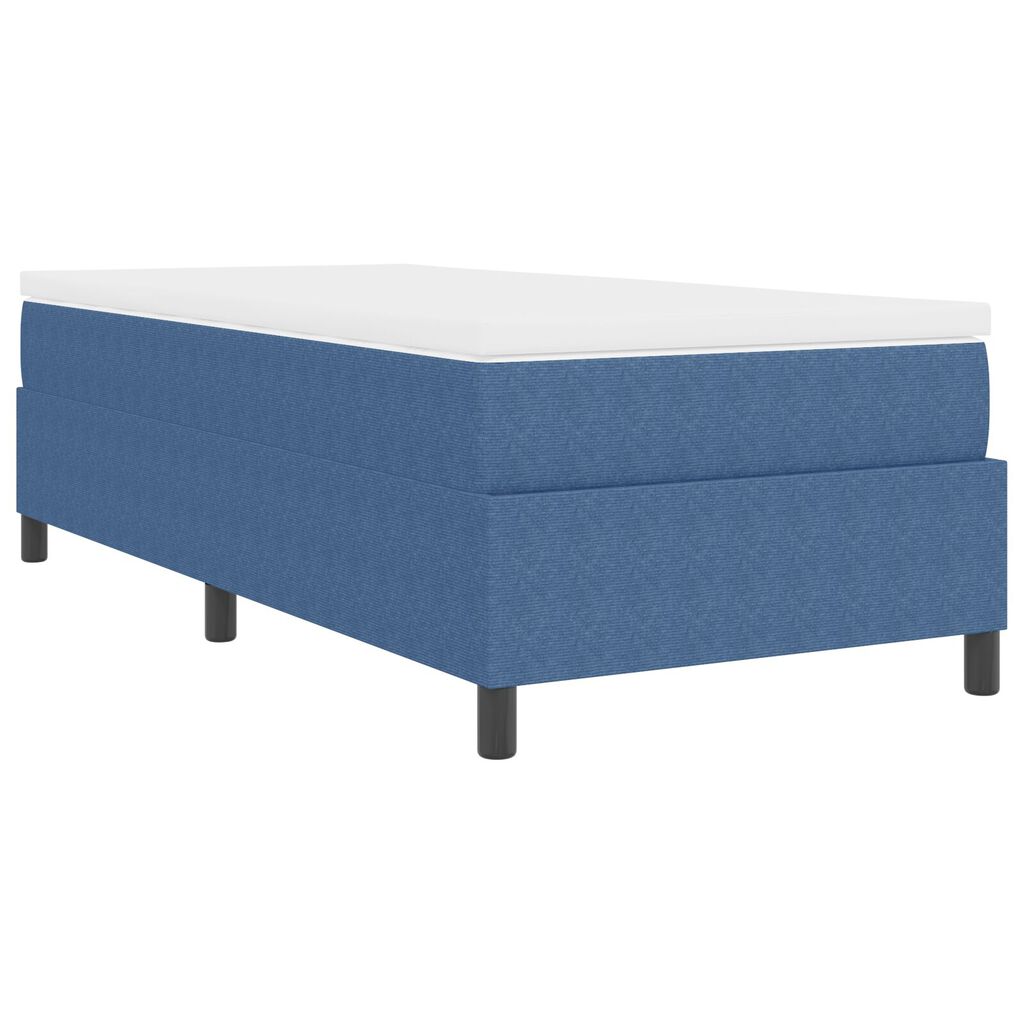 vidaXL Κρεβάτι με Στρώμα Μπλε 80x200 cm Καπιτονέ Ύφασμα