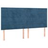 vidaXL Κρεβάτι Boxspring με Στρώμα Σκούρο Μπλε 160x200 εκ. Βελούδινο