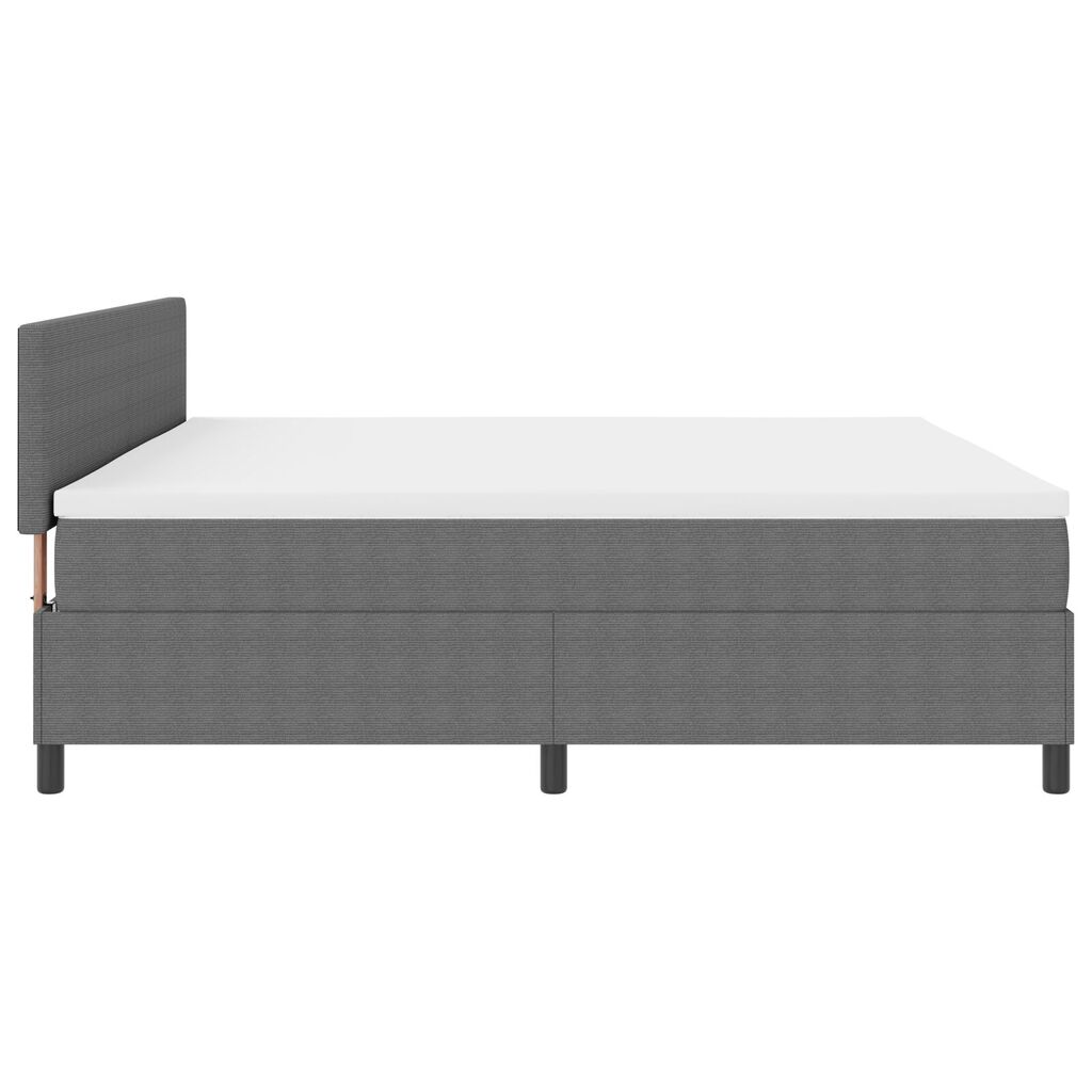 vidaXL Κρεβάτι με Ελατήριο και Στρώμα Light Grey 200x200 εκ Ύφασμα Βελούδου