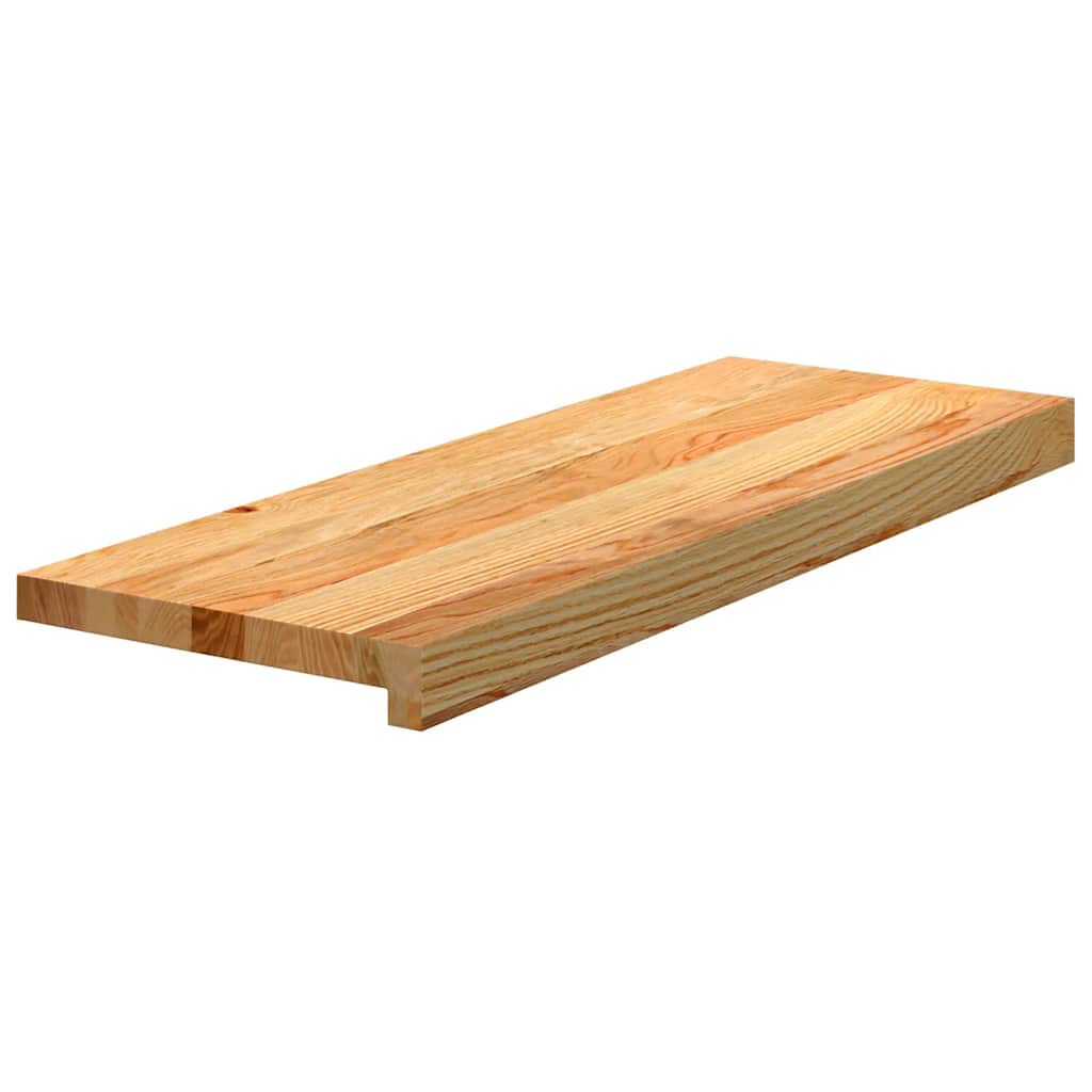 vidaXL Πατάκια Σκάλας 2 τεμ. Ανοιχτό Καφέ 70x30x2 cm Ξύλο Δρυός