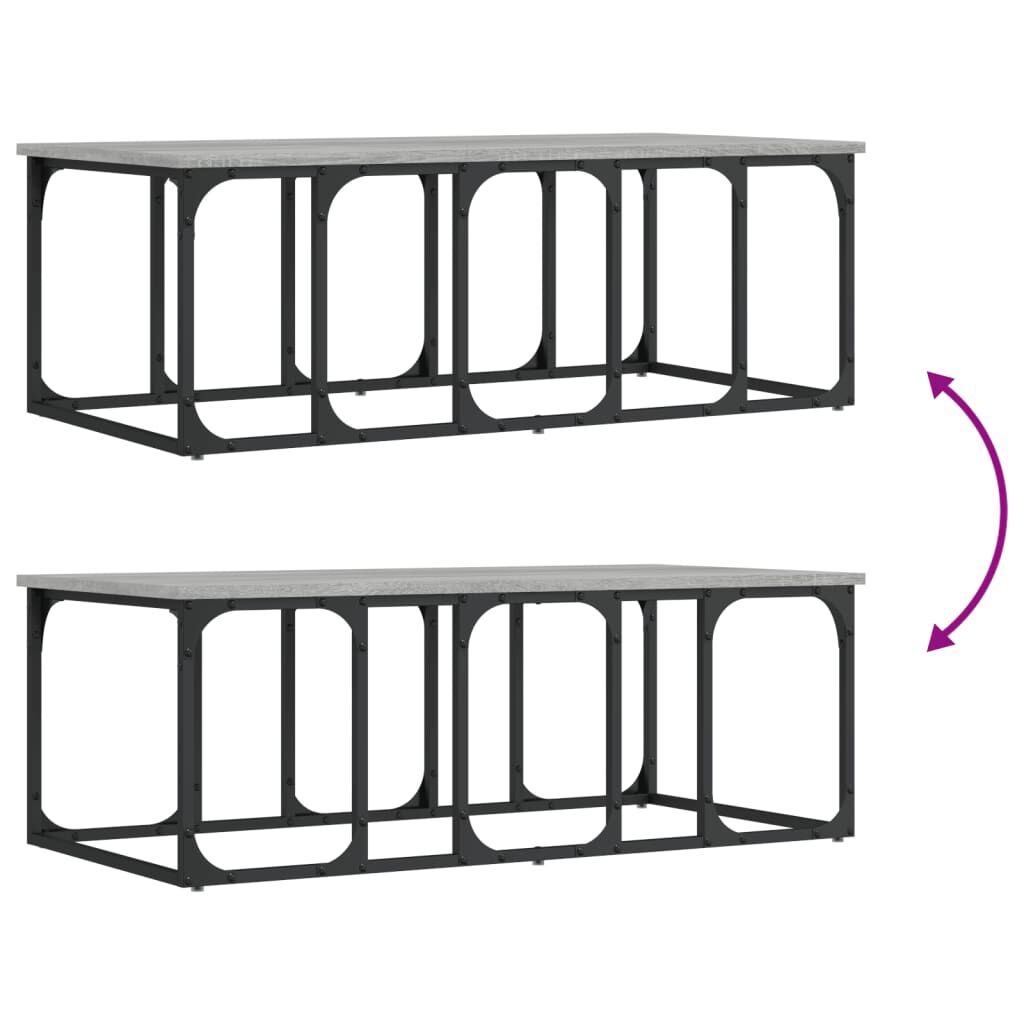vidaXL Τραπεζάκι Σαλονιού Γκρι Sonoma 100x50x35,5 εκ. Επεξεργ. Ξύλο
